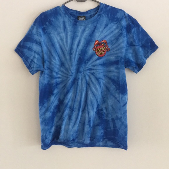 red tie dye santa cruz shirt